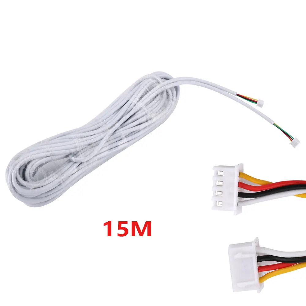 

15M 2.54*4P 4 wire cable for video intercom Color Video Door Phone doorbell wired Intercom cable