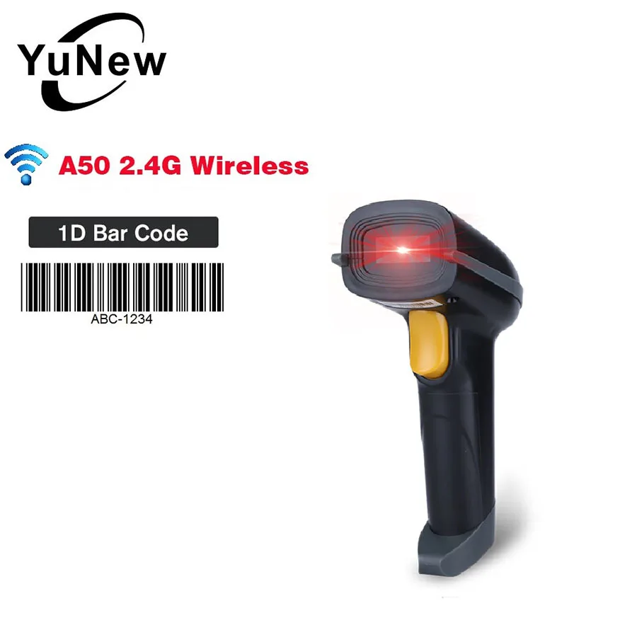 

2.4G Wireless 1D Barcode 100m Portable Laser High Speed Handheld USB Scanners With Storage Funtion