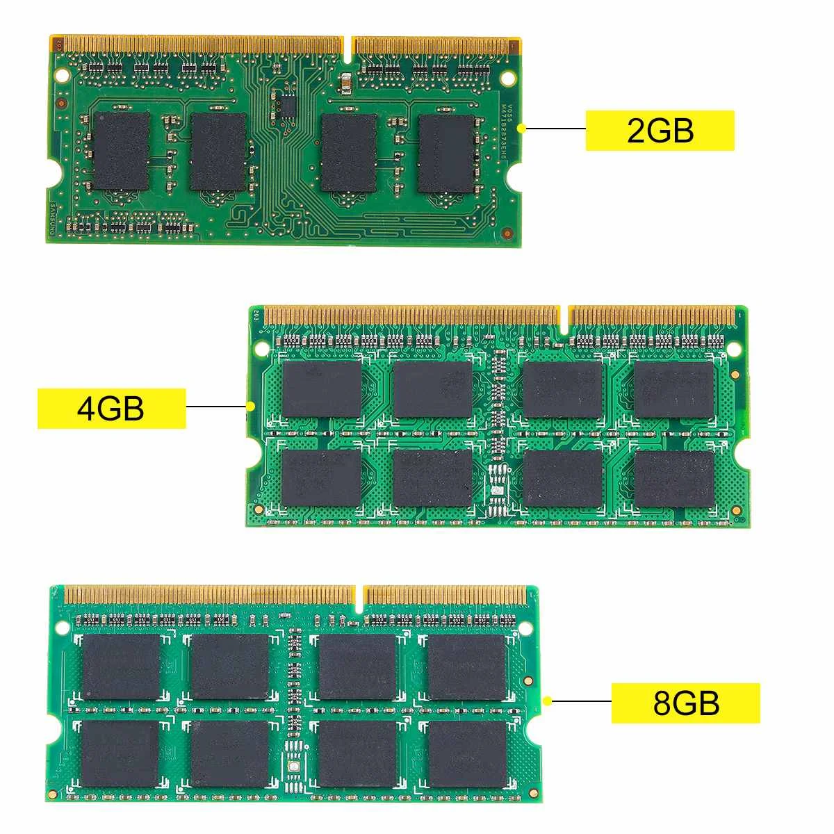 Из-за Ram DDR3 1066 PC3-8500 ноутбука оперативная память 2 ГБ/4 ГБ/8 ГБ 1,5 V 204PIN SO-DIMM Лот