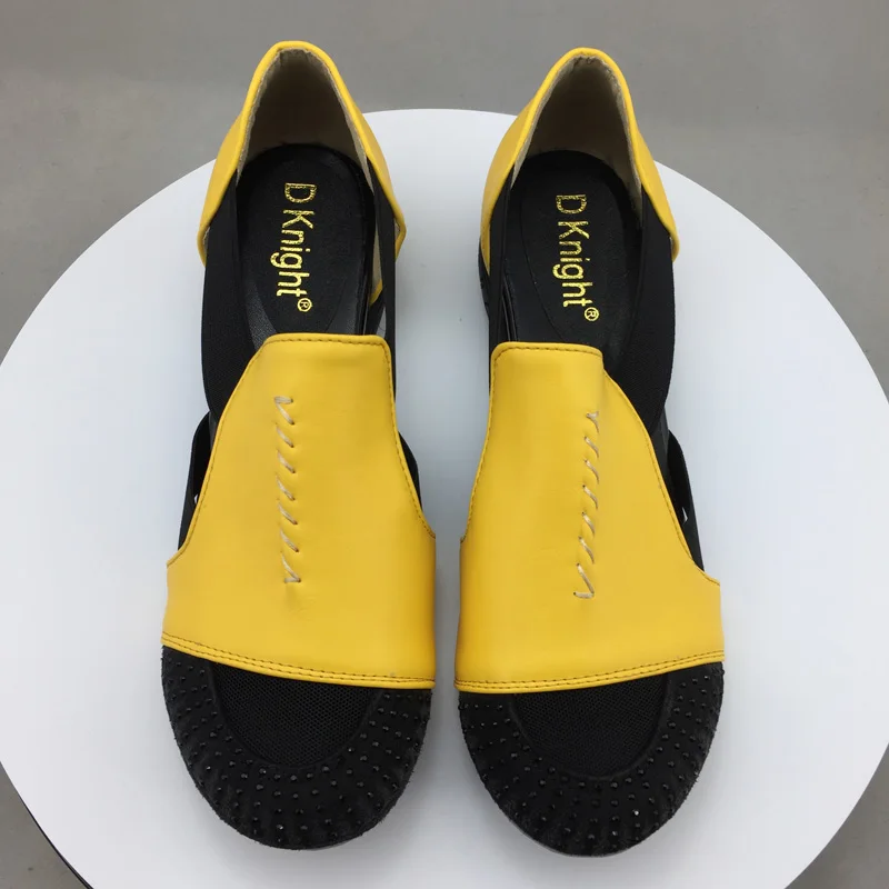 Summer Sandals Women 2018 Lady Yellow Red Shoes Woman Platform Flats Shoes Causal Rhinestone Sandals Roma Female Gladiator Shoes (18)