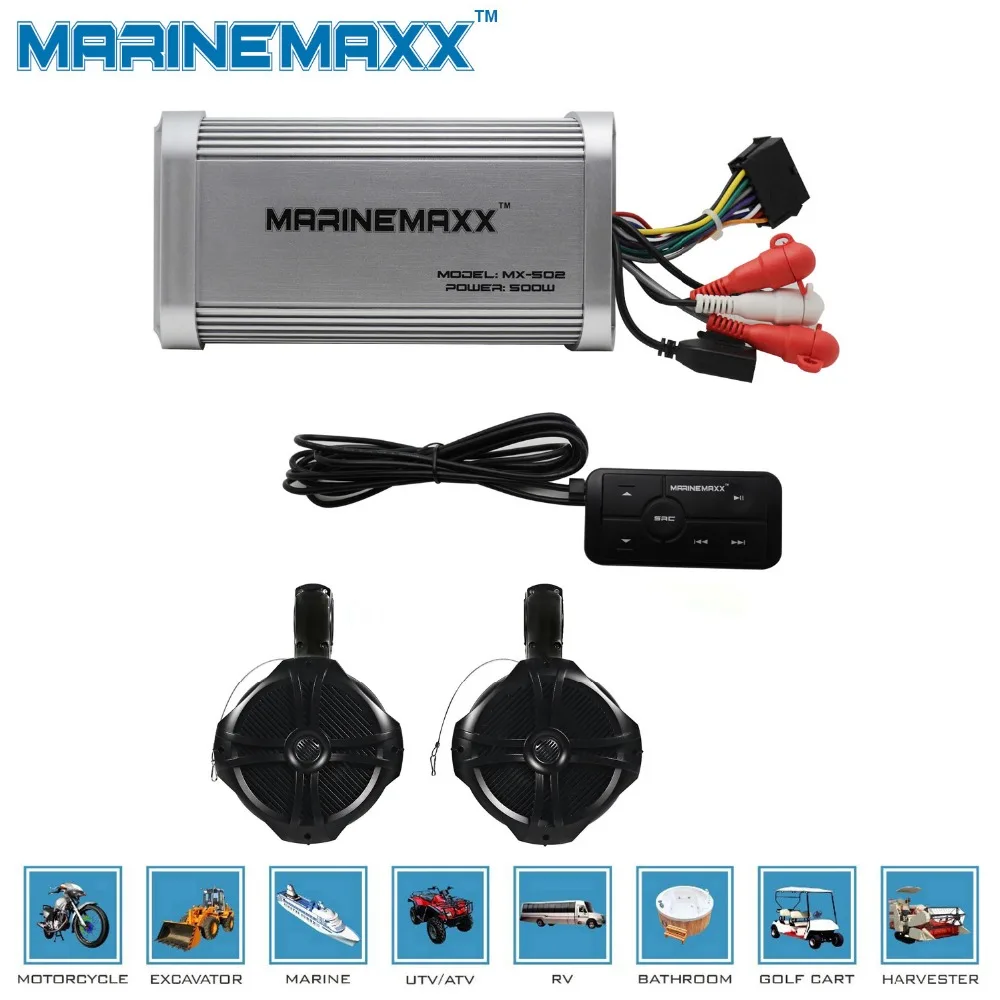 Motrocycle 500W 4Channels Bluetooth Waterproof Amplifier Marine Boat
