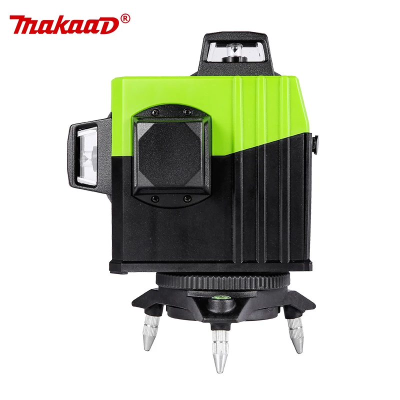 Makaad 12 линий лазерный уровень 3D наливные 360 горизонтальный и вертикальный крест супер мощный зеленый луч лазерный уровень 12 линий