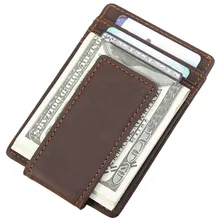 Бренд TIDING, новинка, натуральная кожа, для мужчин и женщин, зажим для денег, кошелек, для карт, тонкий кошелек, 9204FSR