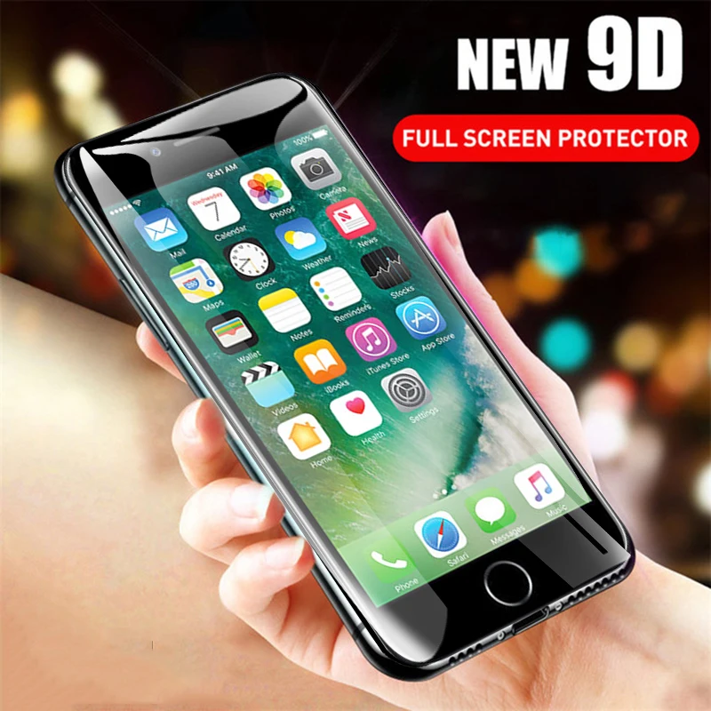 9D закаленное стекло для Apple iPhone 7 Защита экрана 6 8 Plus защитное aiphone i7 aphone 7Plus