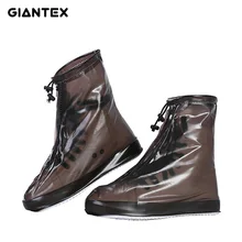 GIANTEX/мужские и женские непромокаемые водонепроницаемые ботильоны на плоской подошве; ботинки с закрытой пяткой; непромокаемые ботинки на толстой нескользящей платформе; U1736