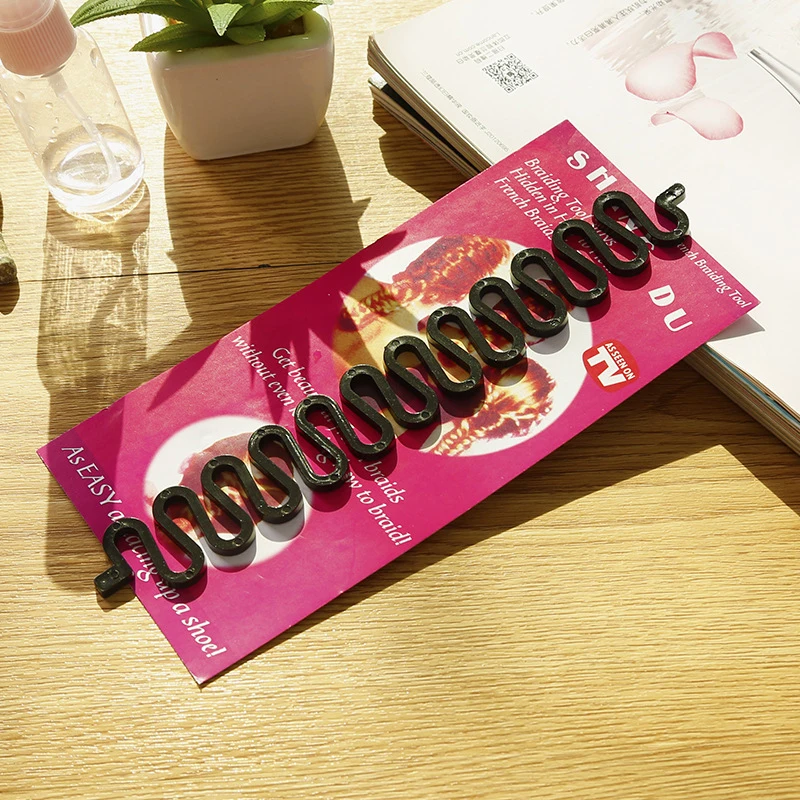 Fashion Lady French Hair Braiding Tool Women Weave Braider Roller Hair Plait Twist Styling Tool Diy Holder Clip Hair Accessorie