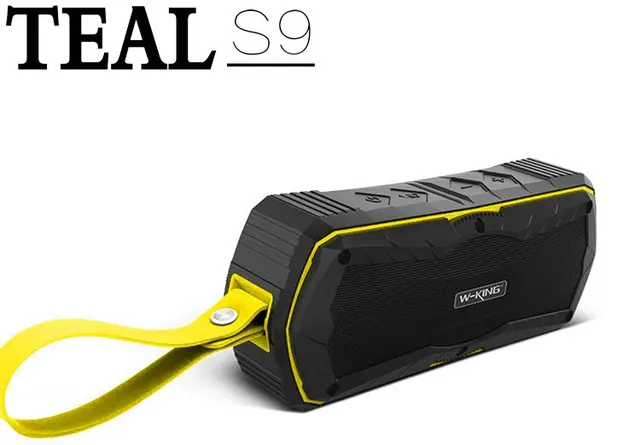 Teal S9 Portable Wireless Bluetooth Speaker Water-resistant speaker 4000mAh Power Bank for Phone Music Waterproof Subwoofer