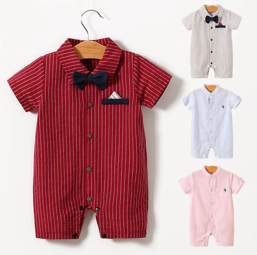 

baby boys summer bodysuit cotton cool wedding birthday party tuxedo suit baby bodysuit gentleman baby shower birthday gift