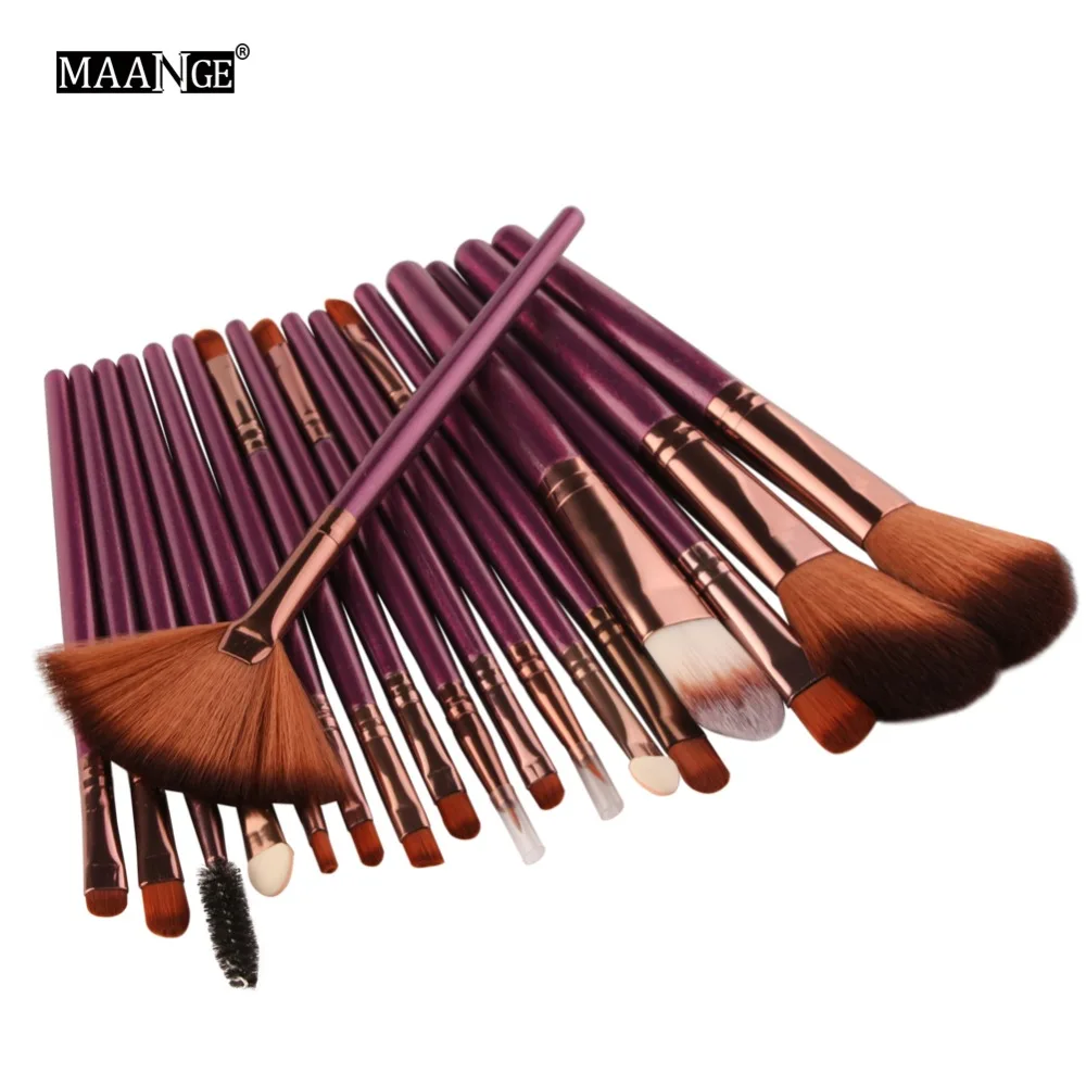 

18Pcs Makeup Brushes Tool Set Cosmetic Powder Eye Shadow Foundation Blush Blending Beauty Make Up Brush Maquiagem