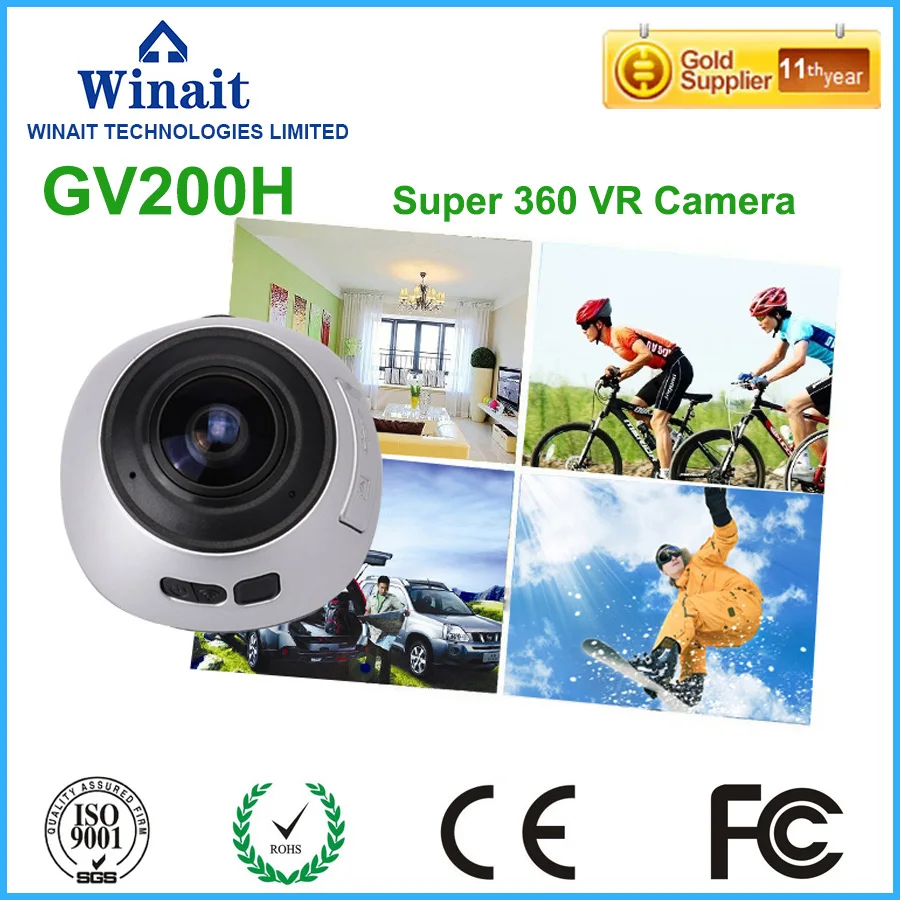 New design Camera 360 / 220 Degree Panorama Action Camera Wifi 1280*1024 Portable Mini Camcorder Sport Wide-Angle HD Video Cam