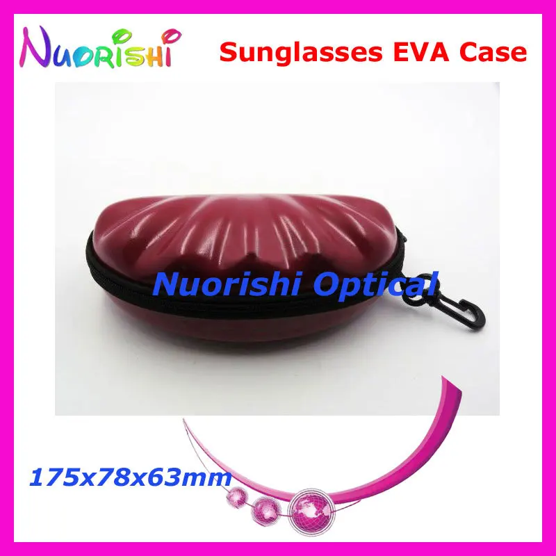 20 шт. в форме ракушки большой размер хороший 4 цвета на молнии очки солнцезащитные EVA чехол коробка ML023 - Цвет: Brown