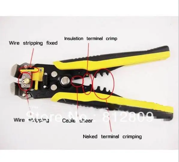 

AWG24-10 (0.2-6.0mm2 ) HS-D2 Multifunctional automatic stripping pliers( Line pressing pliers.peeling. Shear.) crimping pliers