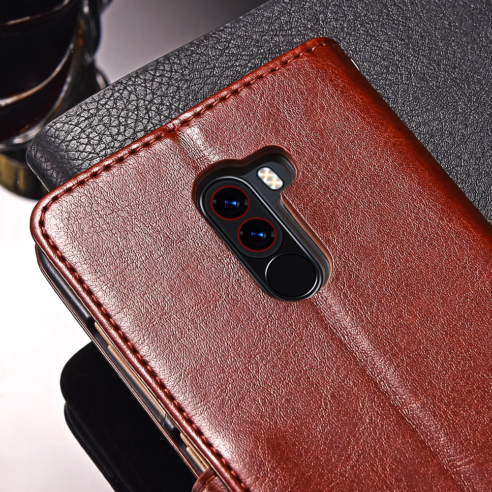 TOMKAS Pocophone F1 чехол POCO Global откидной бумажник с подставкой винтажный кожаный