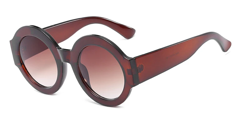 Фирменный дизайн, женские роскошные солнцезащитные очки, круглая оправа, мужские, черные, зеленые, красные, модные градиентные линзы, UV400, зеленый, розовый, коричневый
