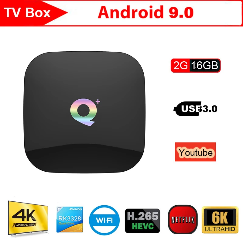 

Original 6K Smart TV BOX Android 9.0 H6 2G DDR3 16G EMMC ROM HD Set Top Box 4K 3D H.265 Wifi Media Player TV Receiver Play Store