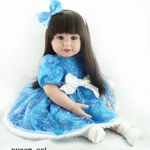 55 см силиконовые винил reborn куклы baby реалистичного сопровождать спящая принцесса малышей кукла малыша высокого класса рождественские подарки бутик