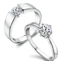 

Wedding Jewerly Men Engagement Ring Designs Engraved Couples Rings 925 Sterling Silver