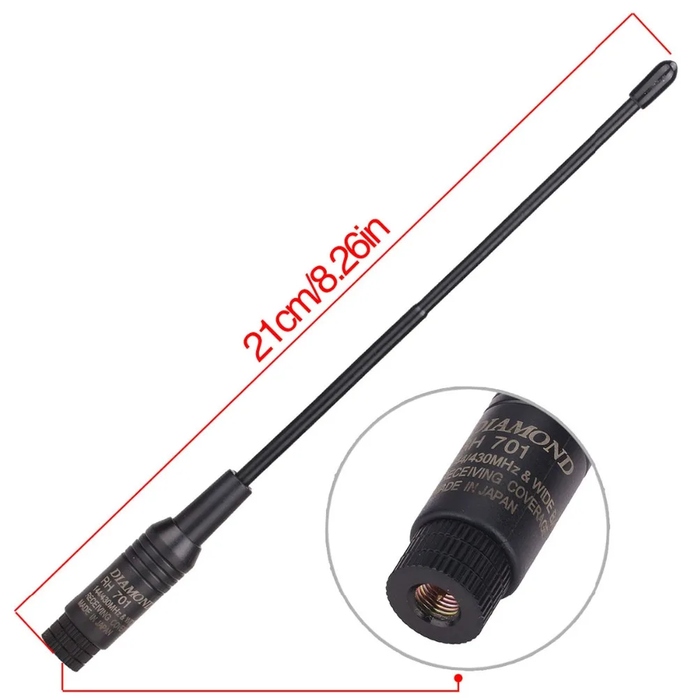 Алмазная RH 701 SMA Male двухдиапазонная антенна U/V 144/430MHz для Baofeng Yaesu TYT TH UV8000D/E Wouxun KG UV8D/9D