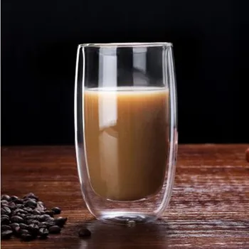 

New 80/250/350/450/600ML Handmade Heat Resistant Double Wall Glass Kungfu Tea Drink Cups Insulated Clear Glass