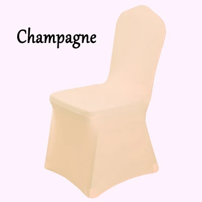 1 лот/50 шт Универсальный стрейч из полиэстера и спандекса лайкры чехлы на стулья для свадьбы банкета отель события украшения вечерние аксессуары - Цвет: Champagne