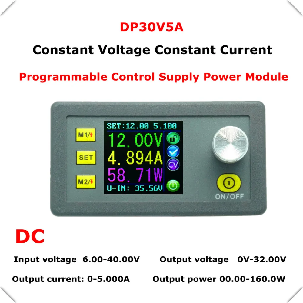 RD DP30V5A Constant Voltage current Step-down Programmable Power Supply module buck Voltage converter regulator color LCD