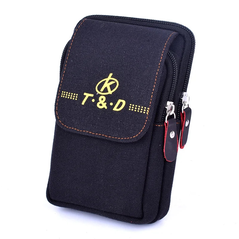 Kopen Klsyanyo Canvas Mannen Riem Mobiele Telefoon Zakken Vrouwen Taille Verpakking Reizen Riem Portefeuilles Munten Purse Fanny Pack Pochete Heuptas