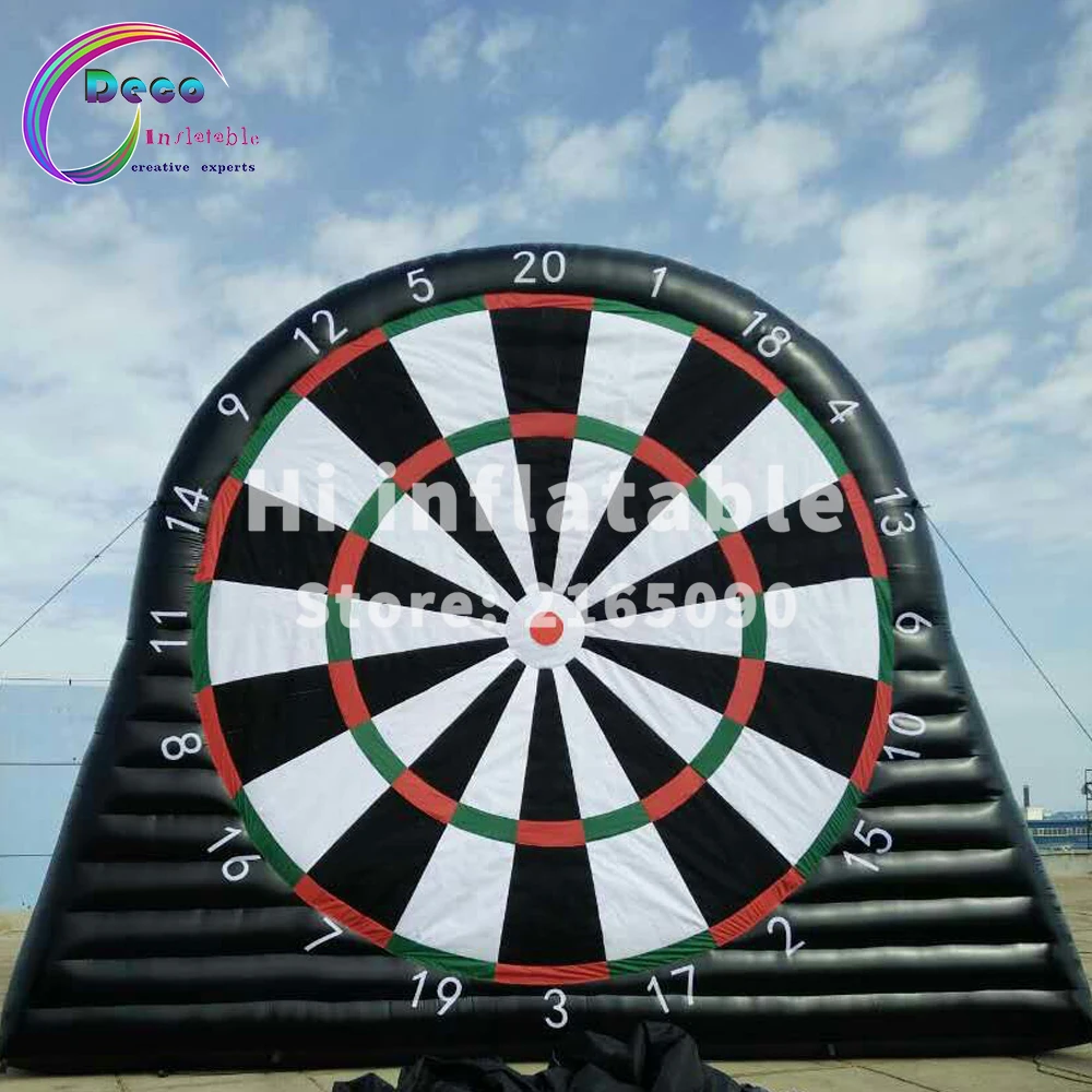 Giant inflatable football kick darts board soccer dart game with sticky