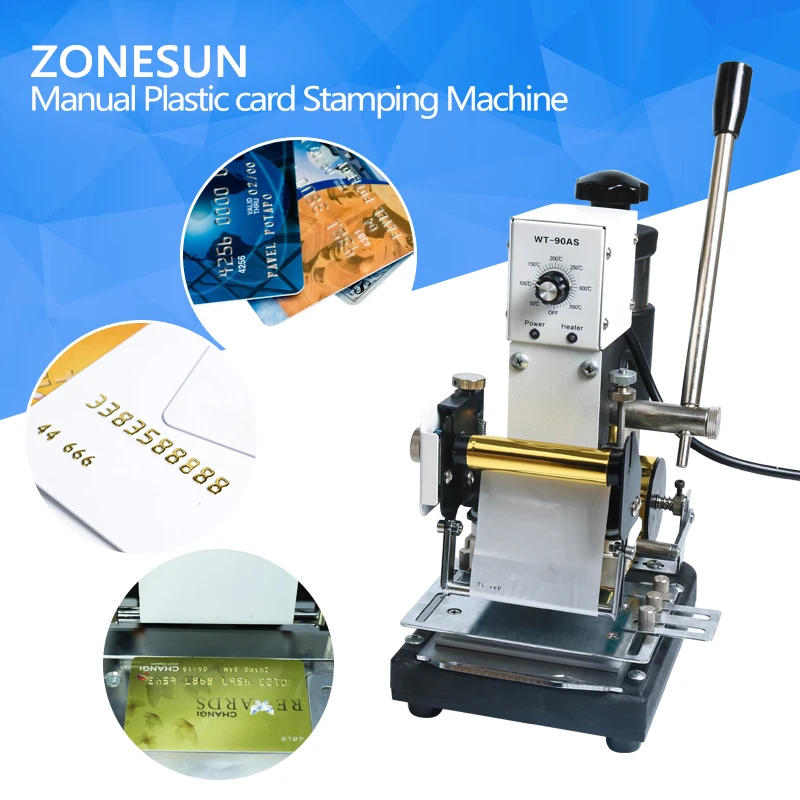 Best Quality 220V 110V Manual Hot Foil Stamping Machine Card Tipper Embossing Machine For ID PVC
