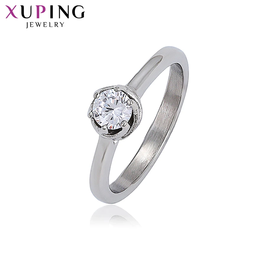 

Xuping Stainless Steel Jewelry Synthetic Cubic Zirconia Valentine's Day Gift Bride Engagement Weeding Ring S133,2-15942