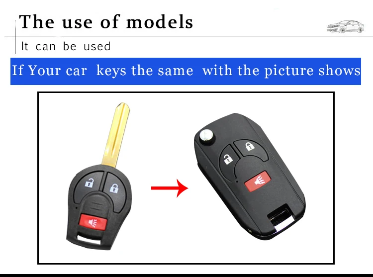 Pinecone для ключа чехол для NISSAN SUNNY MARCH SYLPHY TIIDA Автомобильный ключ 2+ 1 кнопки дистанционного ключа модифицированный пустой ключ крышка 1 шт