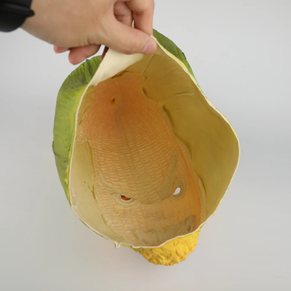 Angry Corn Mask Cosplay Funny Horror Vegetable Maize Mask Halloween Costume Prop Party Dressed Dropshipping (1)