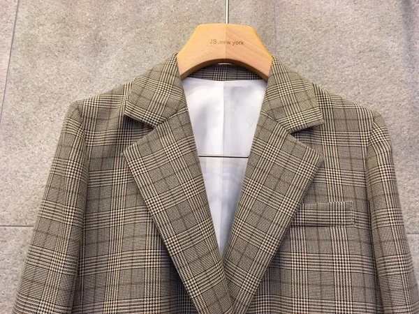 2019 New Spring Autumn korean blazer Vintage Plaid Blazer Fashion Women Long blazers and jackets With Belt  