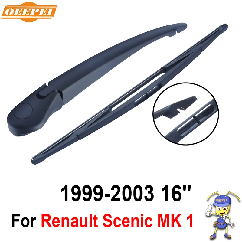 QEEPEI Rear Wiper Blade and Arm For Renault Scenic MK 1 1999 2000 2001