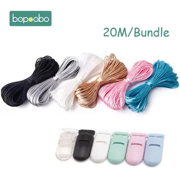 

Nylon Rope 20M/Lot Satin Cords 1mm DIY String Accessary Findings Baby Silicone Teething Plastic Clip Baby Teether