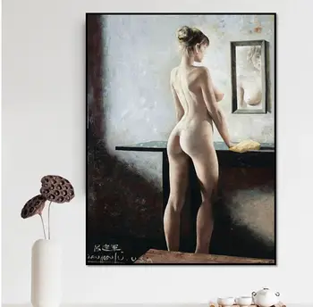 

free shipping hand made oil painting Lu Jian Jun artworks good for living room and bedroom decoration