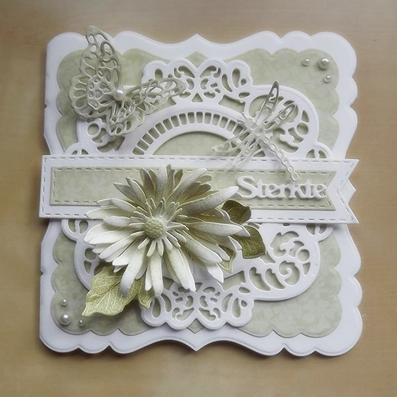 

Wedding Flower Cover Metal Cutting Dies Stencil DIY Scrapbooking Photo Template Album Decor Embossing Paper Cards Making Crafts