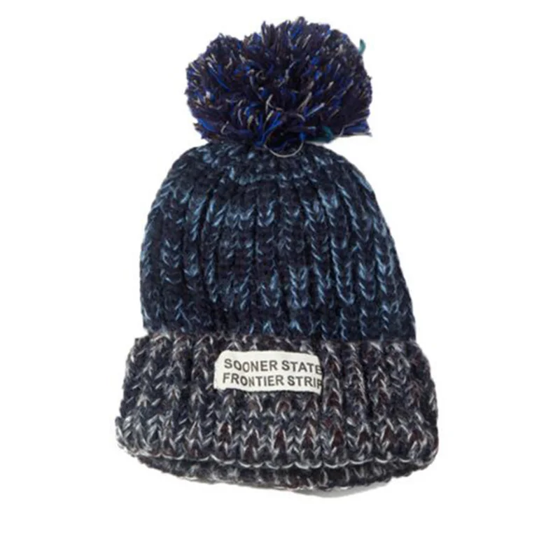 Утолщенная теплая Женская шерстяная шапка зимняя skullies модные теплые шапки бини