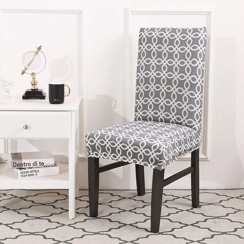 Чехлы на кухонные стулья эластичный чехол для сиденья housse de Chair серый стула