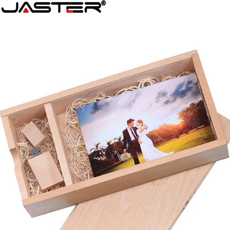 

(1 PCS Free LOGO) Photo Unique Album walnut Wood USB+Box Pendrive USB flash drive 8GB 16GB Photography (120*250*50 mm)