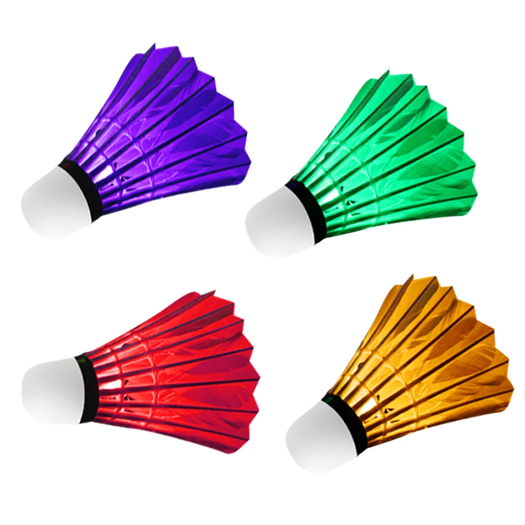 4 шт смешанных цветов яркий светодиодный комплект для бадминтона Волан Птички