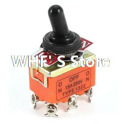 

AC 15A 250V ON/OFF/ON 3 Position DPDT Latching Action Toggle Switch