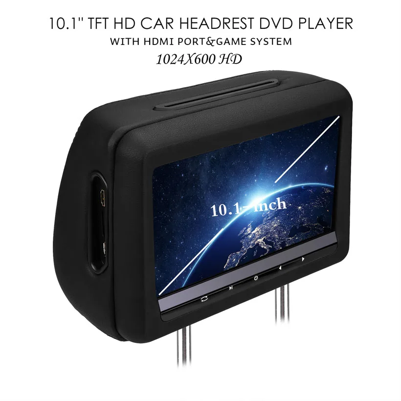XST 2 шт. 10,1 дюймов Автомобильный подголовник монитор dvd-плеер заднего сиденья автомобиля медиа dvd-плеер с FM/IR/USB/SD(MP5)/беспроводной игры/HDMI порт