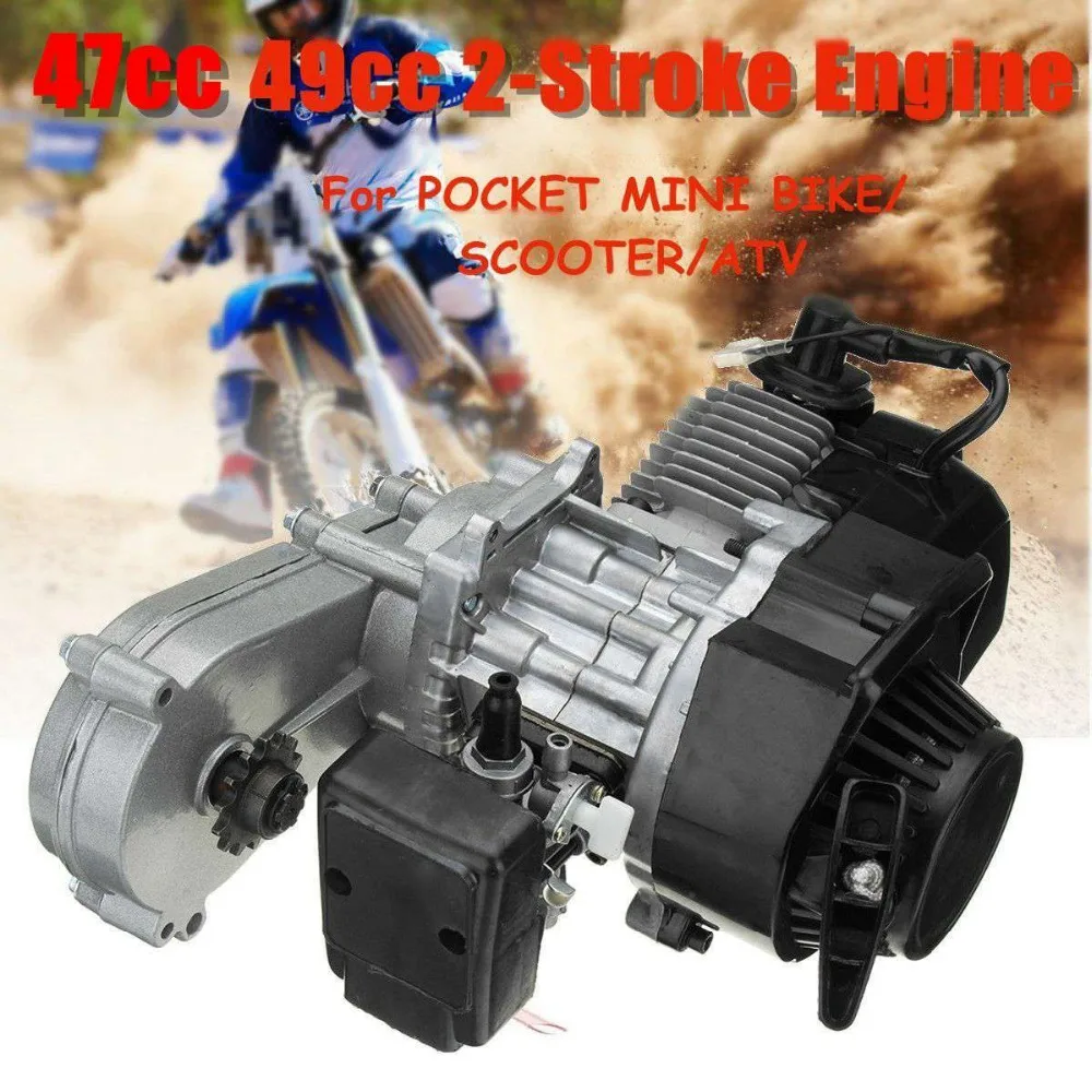 

47cc 49cc Engine 2-Stroke Motor with Transmission For Pocket Bike Mini ATV Scooter