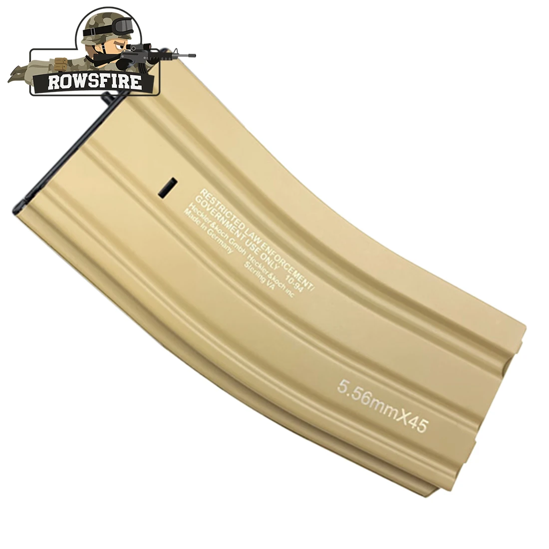 

New Nylon/Metal Lettering Magazine For JM Gen.8 M4A1/FOR LDT 416 Water Gel Beads Blaster - Tan