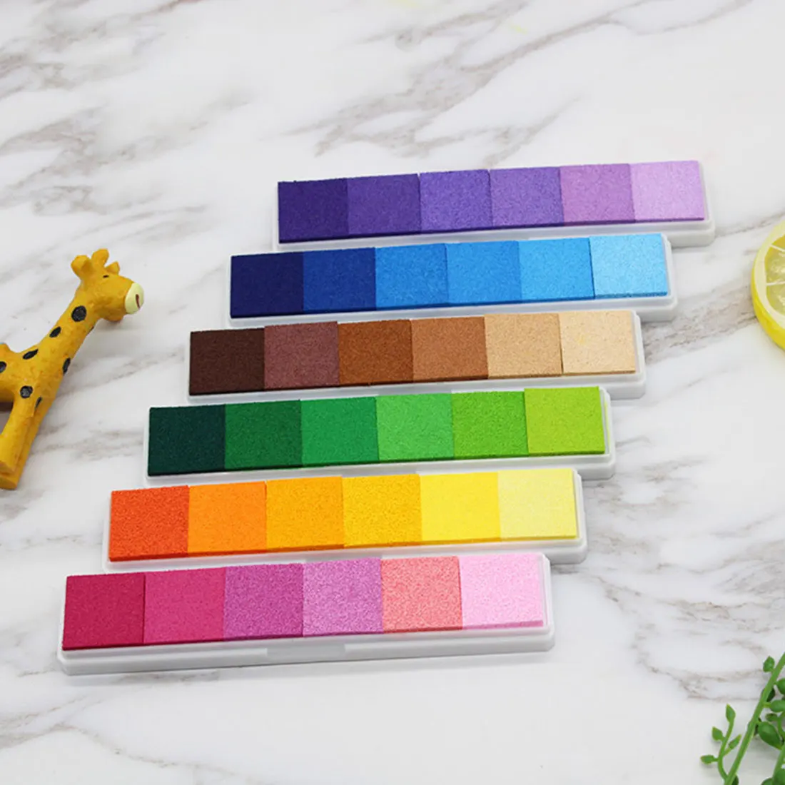 Colorful Ink Stamp Scrapbook Retro Gradient Home Seal Stamp Ink Pad