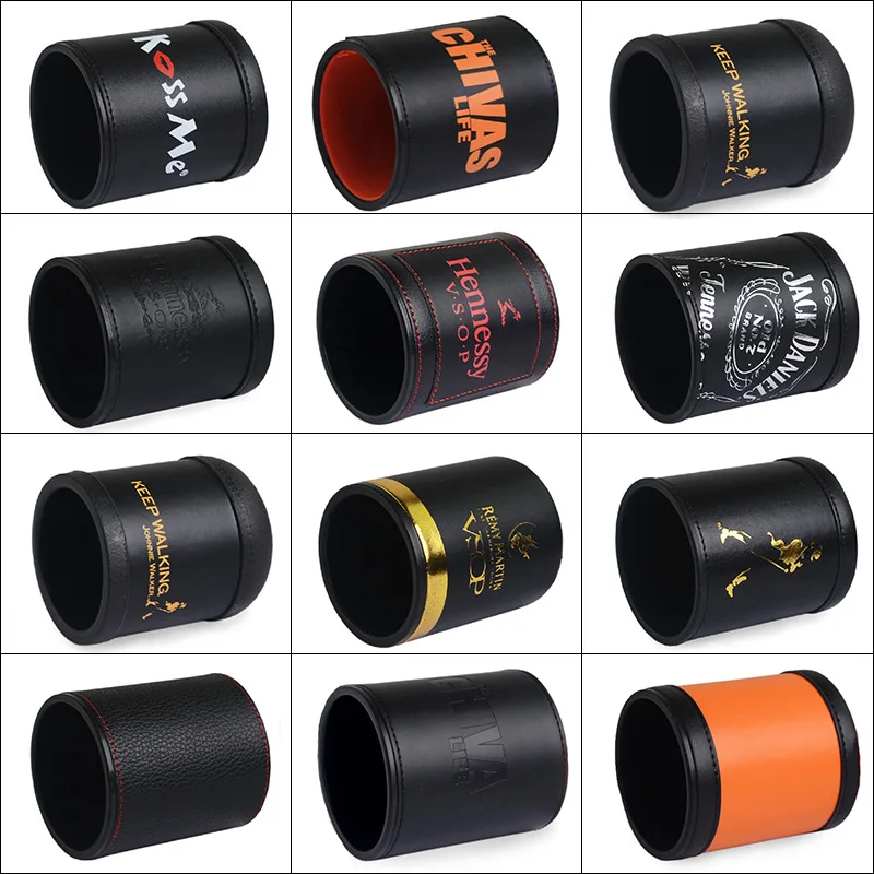 

24 kinds of pattern leather color cup sieve dice cup KTV bar entertainment clubs color dice cup