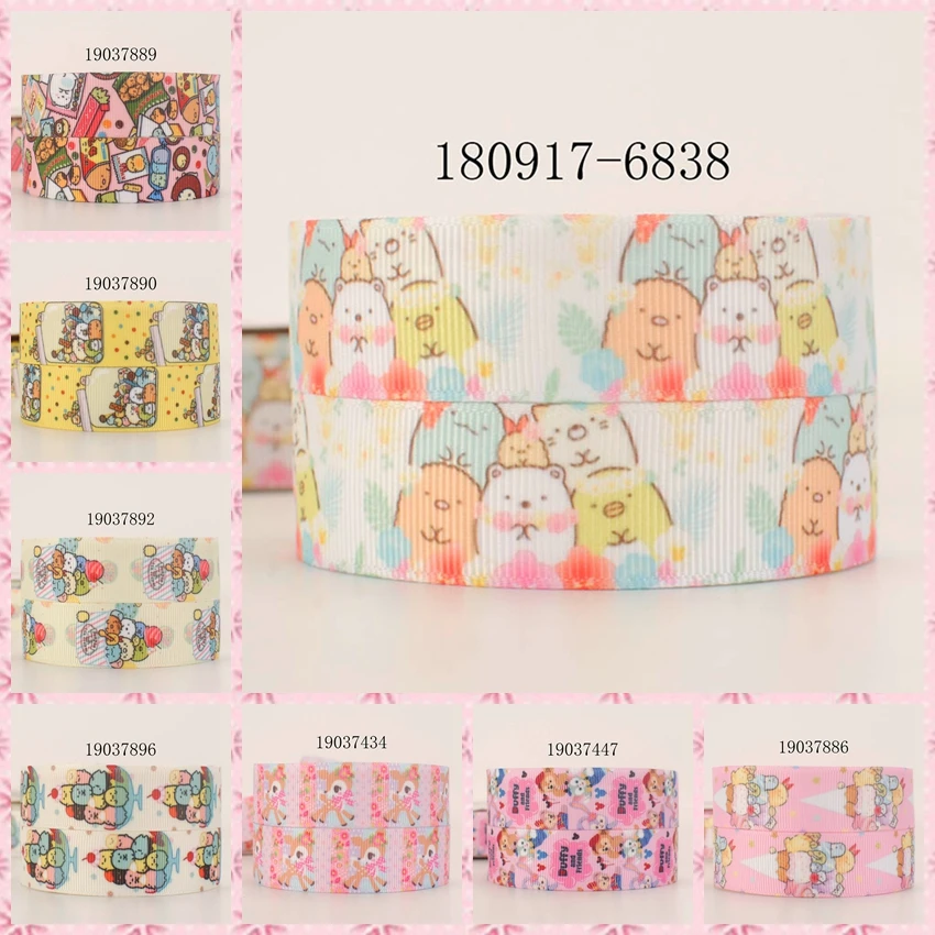 10 ярдов разные размеры японский мультфильм sumikko gurashi шаблон ленты печатных Grosgrain