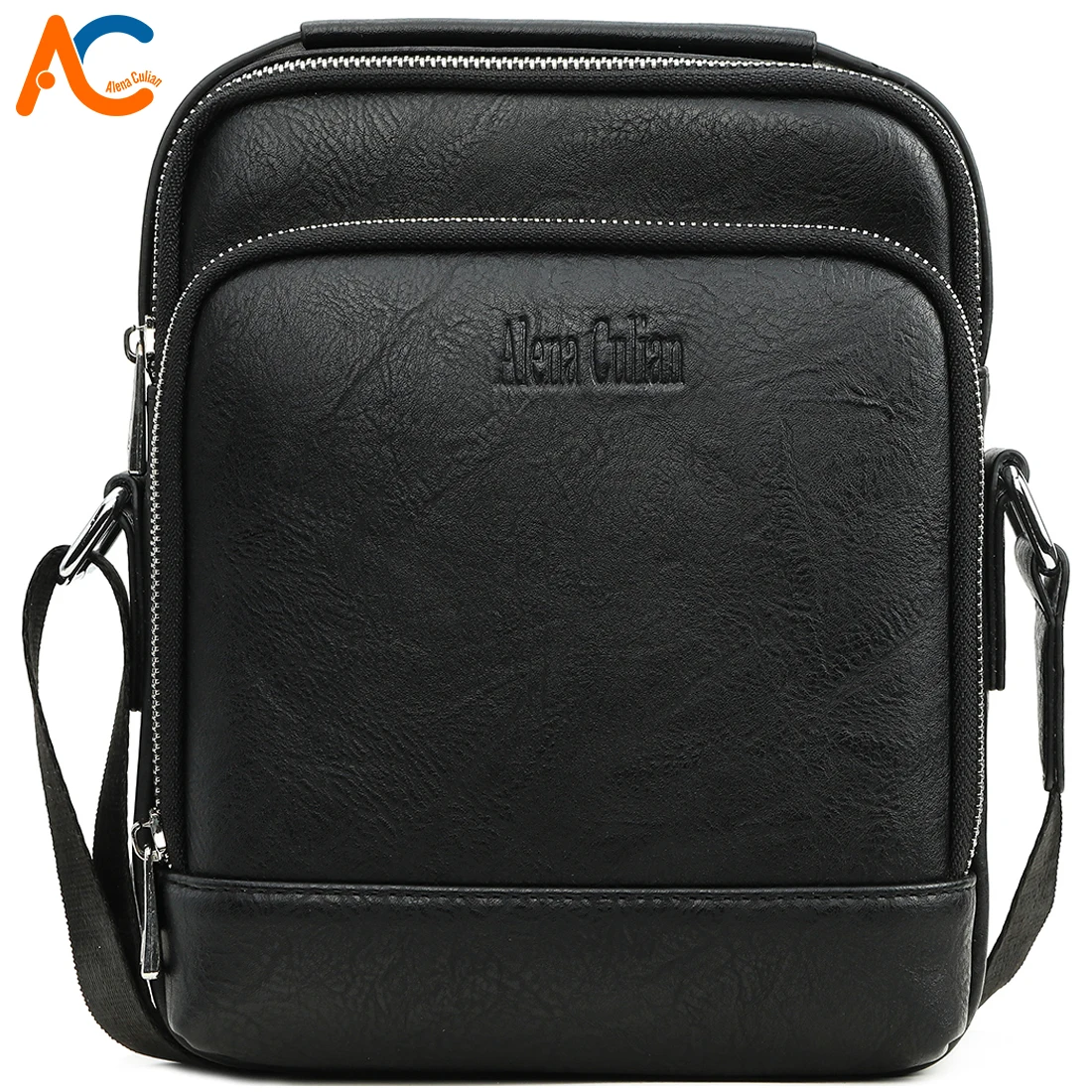 

Alena Culian Simple Design Men Shoulder Bag Casual Leather Top-Hand Bags Men Travel Side Bags Small Men Business Cross Body Bag