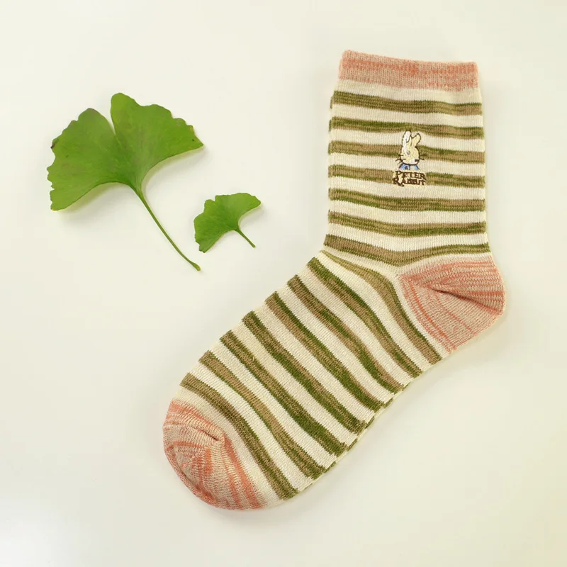 Забавные женские носки с изображением кролика Питера красивые хлопковые носки короткие носки с кроликом для девочек женские носки для девочек