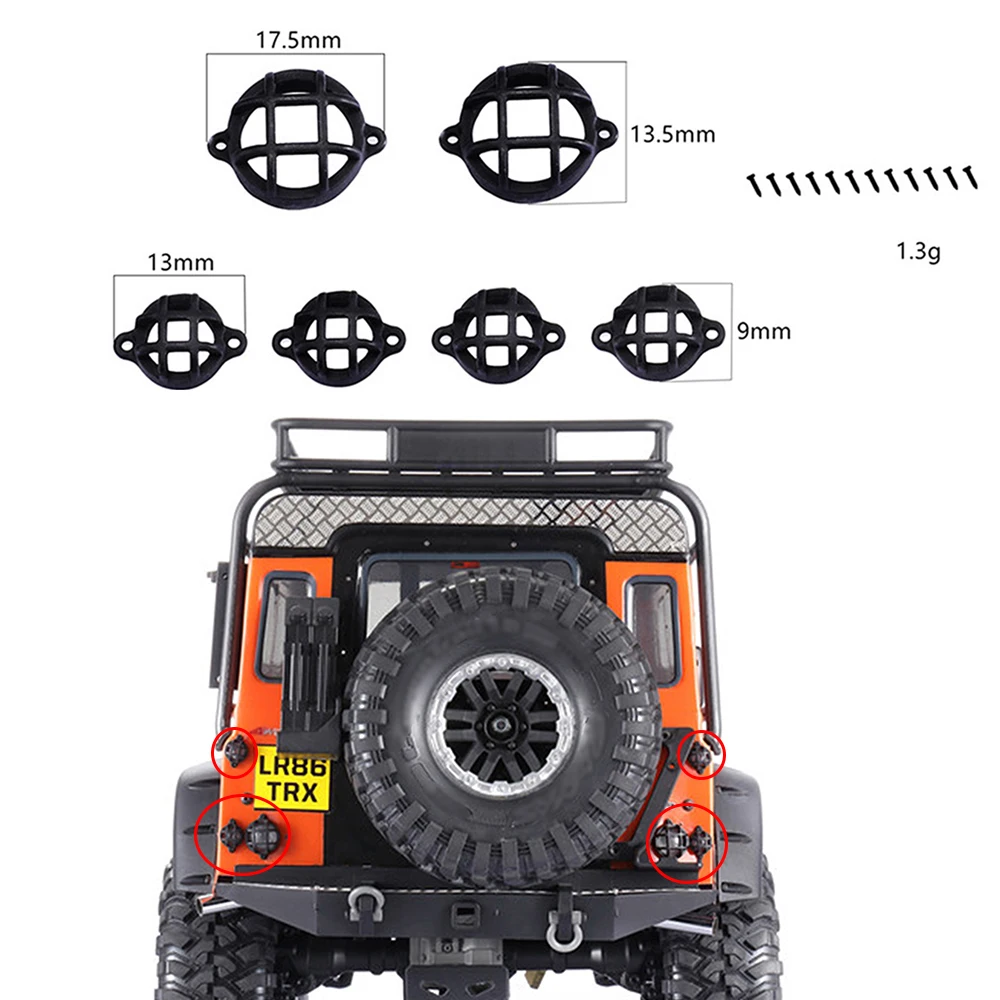 Имитация заднего фонаря защитная лампа Защитная крышка для 1/10 Traxxas TRX4 D90 D110 Land Rover